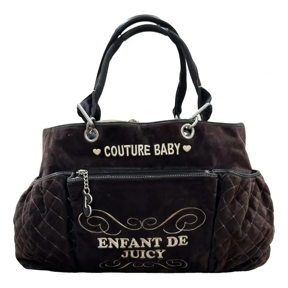 JUICY COUTURE Vintage Y2K Baby Diaper Bag in Black